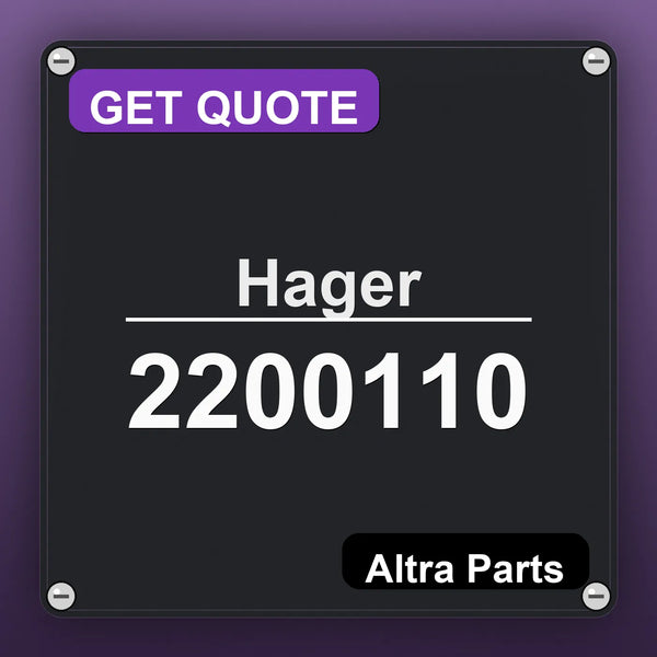 Hager 2200110 industrial nameplate style image – Altra Parts. GET QUOTE.