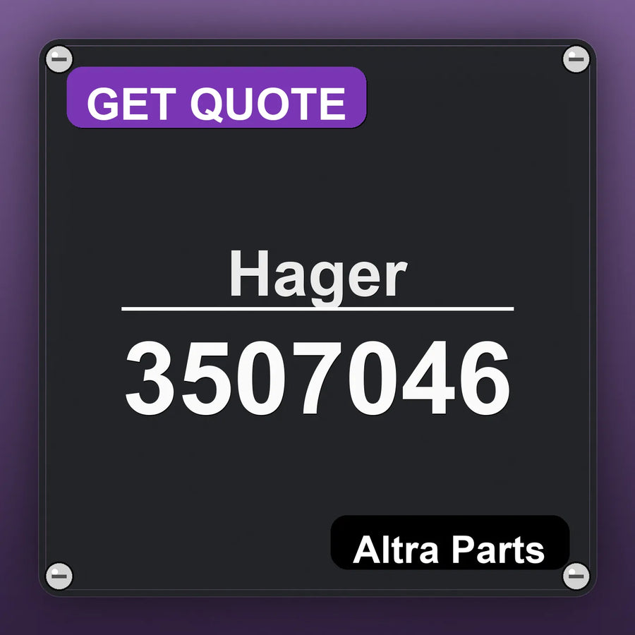 Hager 3507046 industrial nameplate style image – Altra Parts. GET QUOTE.
