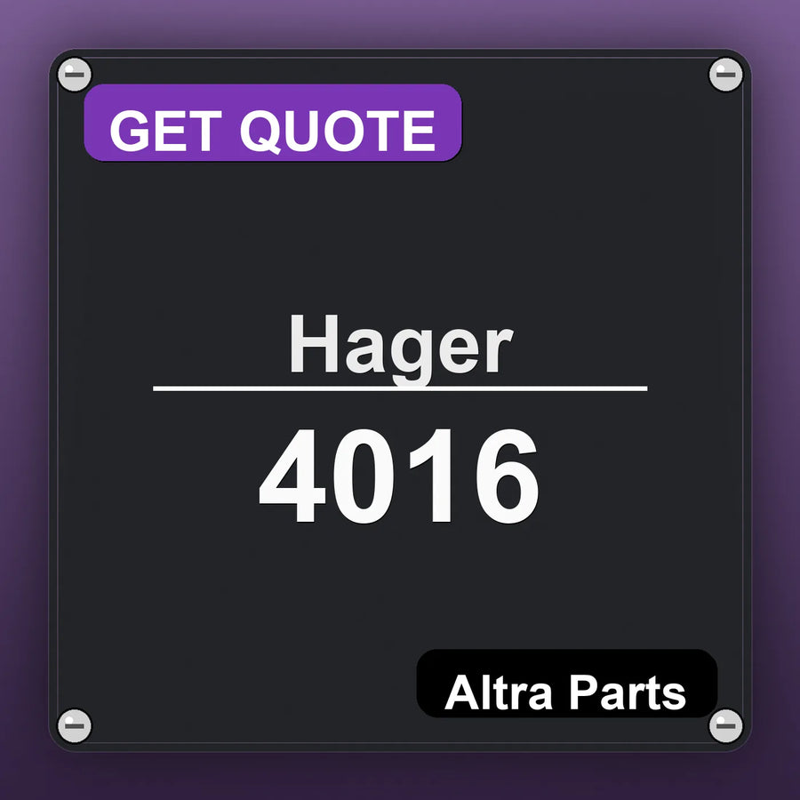 Hager 4016 industrial nameplate style image – Altra Parts. GET QUOTE.