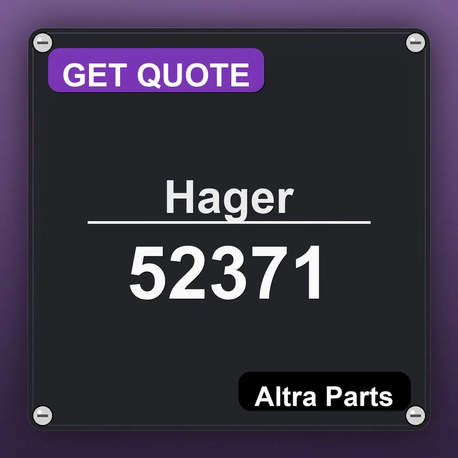 Hager 52371 industrial nameplate style image – Altra Parts. GET QUOTE.