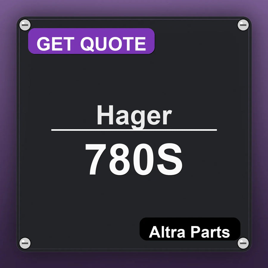 Hager 780S industrial nameplate style image – Altra Parts. GET QUOTE.