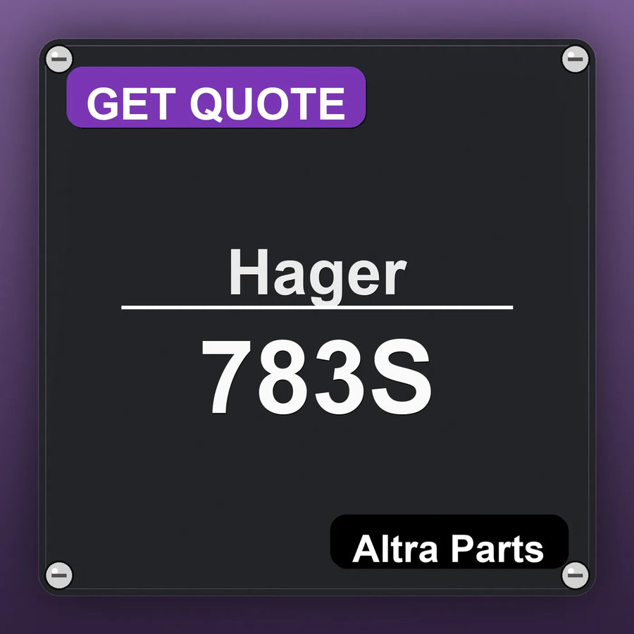 Hager 783S industrial nameplate style image – Altra Parts. GET QUOTE.