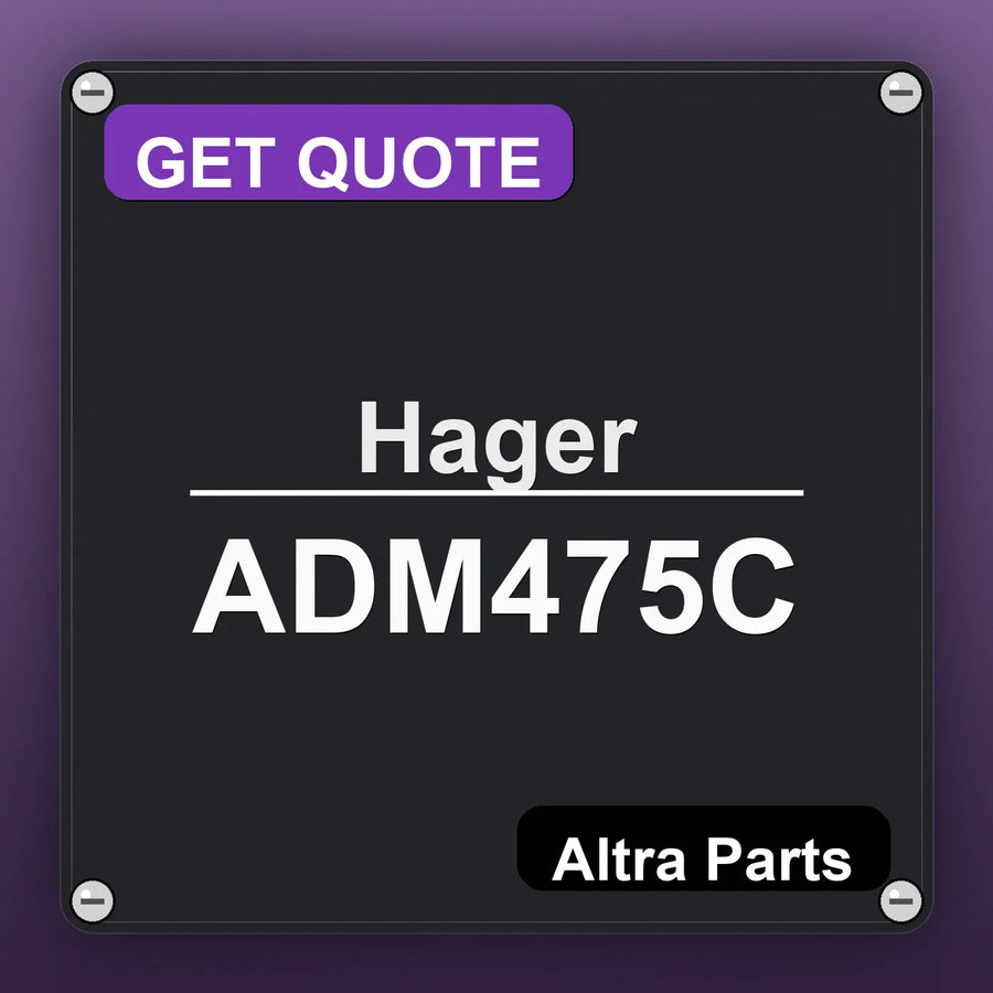 Hager ADM475C industrial nameplate style image – Altra Parts. GET QUOTE.
