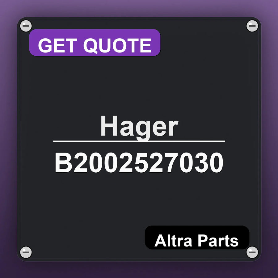 Hager B2002527030 industrial nameplate style image – Altra Parts. GET QUOTE.