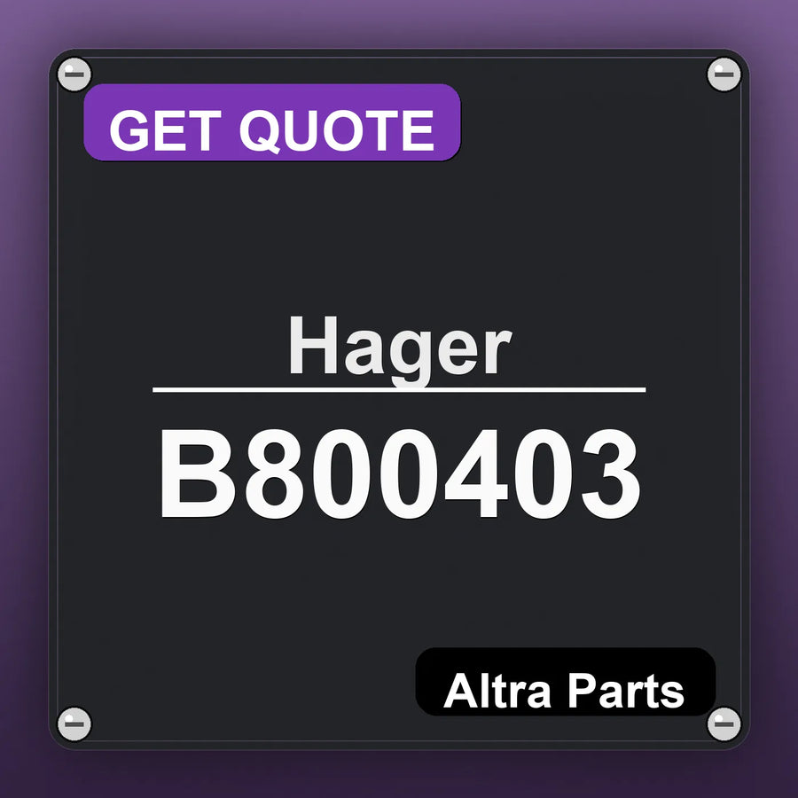 Hager B800403 industrial nameplate style image – Altra Parts. GET QUOTE.