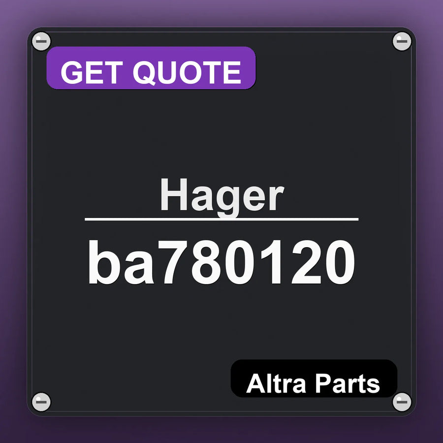 Hager ba780120 industrial nameplate style image – Altra Parts. GET QUOTE.
