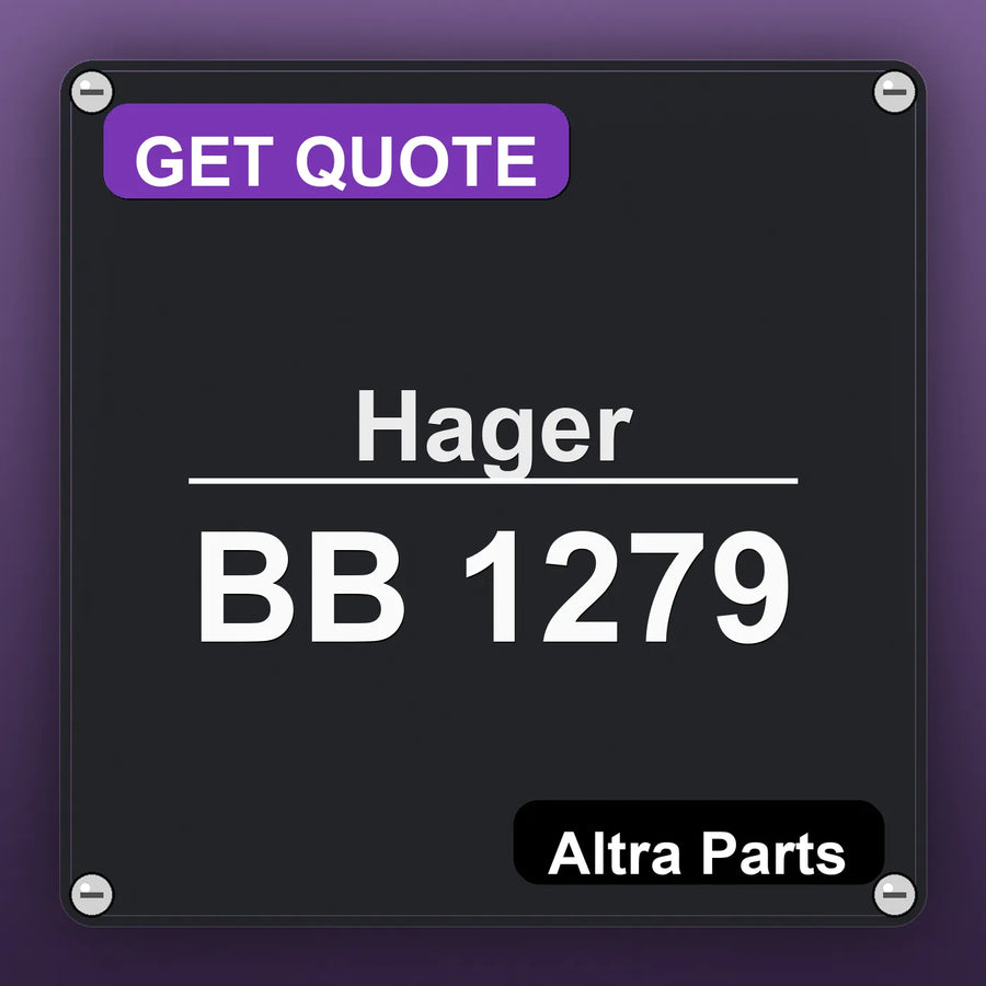 Hager BB 1279 industrial nameplate style image – Altra Parts. GET QUOTE.