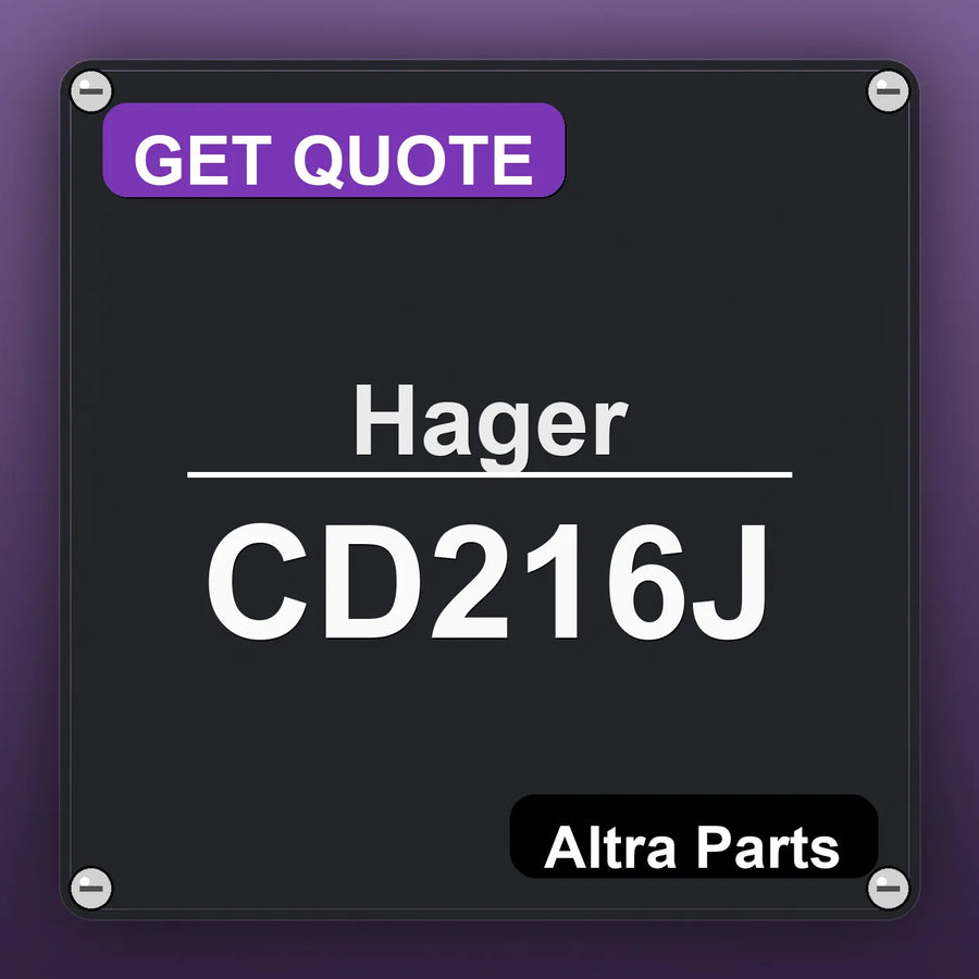 Hager CD216J industrial nameplate style image – Altra Parts. GET QUOTE.