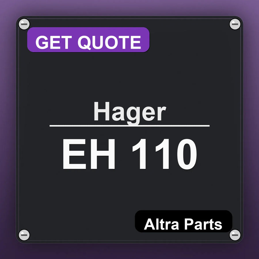Hager EH 110 industrial nameplate style image – Altra Parts. GET QUOTE.