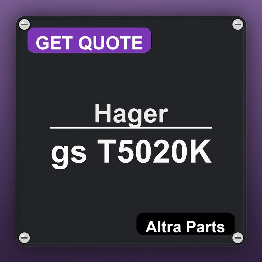 Hager gs T5020K industrial nameplate style image – Altra Parts. GET QUOTE.