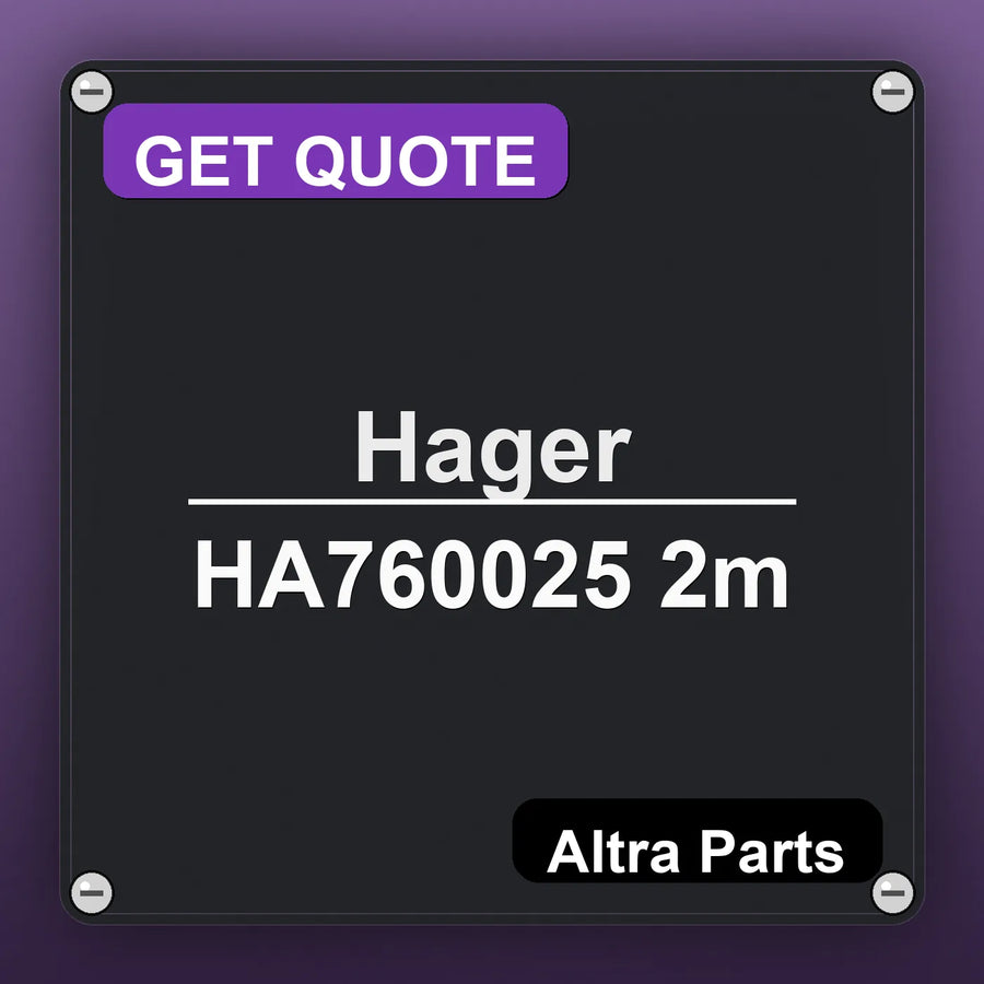 Hager HA760025 2m industrial nameplate style image – Altra Parts. GET QUOTE.