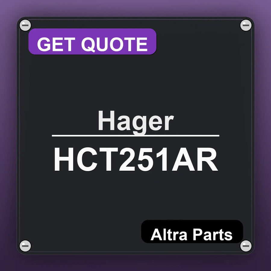 Hager HCT251AR industrial nameplate style image – Altra Parts. GET QUOTE.