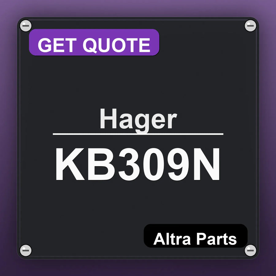 Hager KB309N industrial nameplate style image – Altra Parts. GET QUOTE.