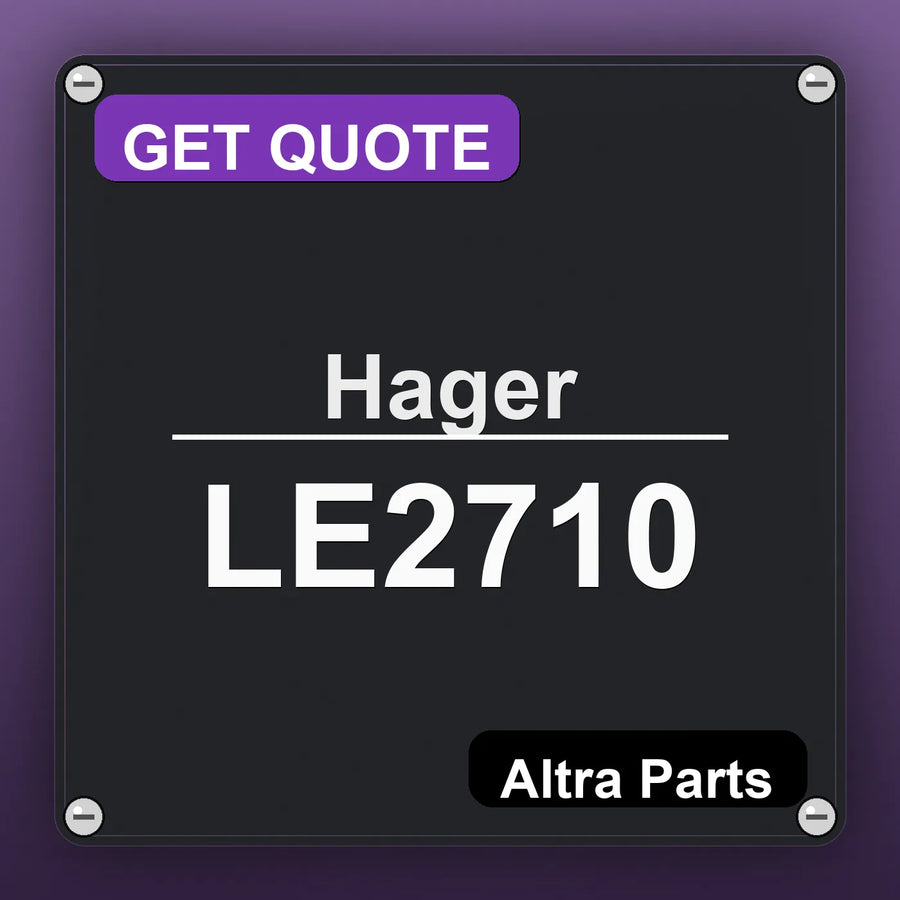 Hager LE2710 industrial nameplate style image – Altra Parts. GET QUOTE.