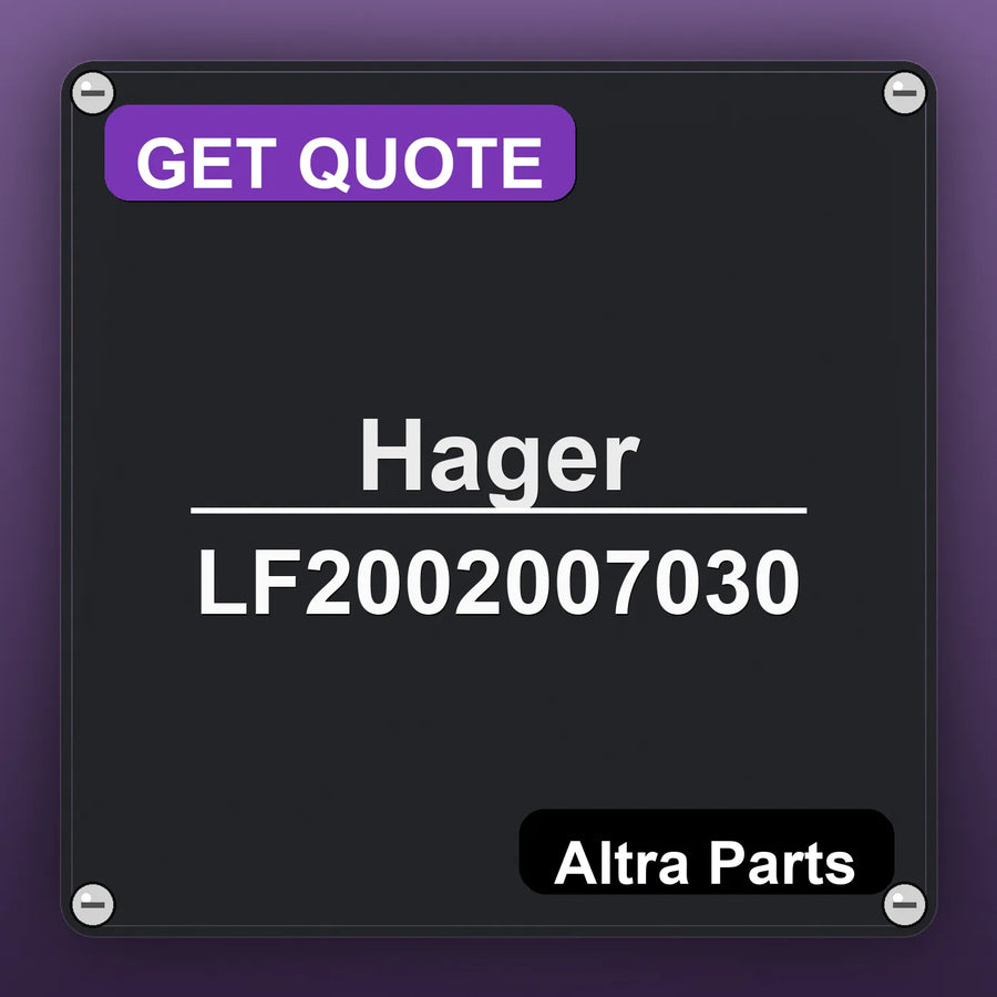 Hager LF2002007030 industrial nameplate style image – Altra Parts. GET QUOTE.