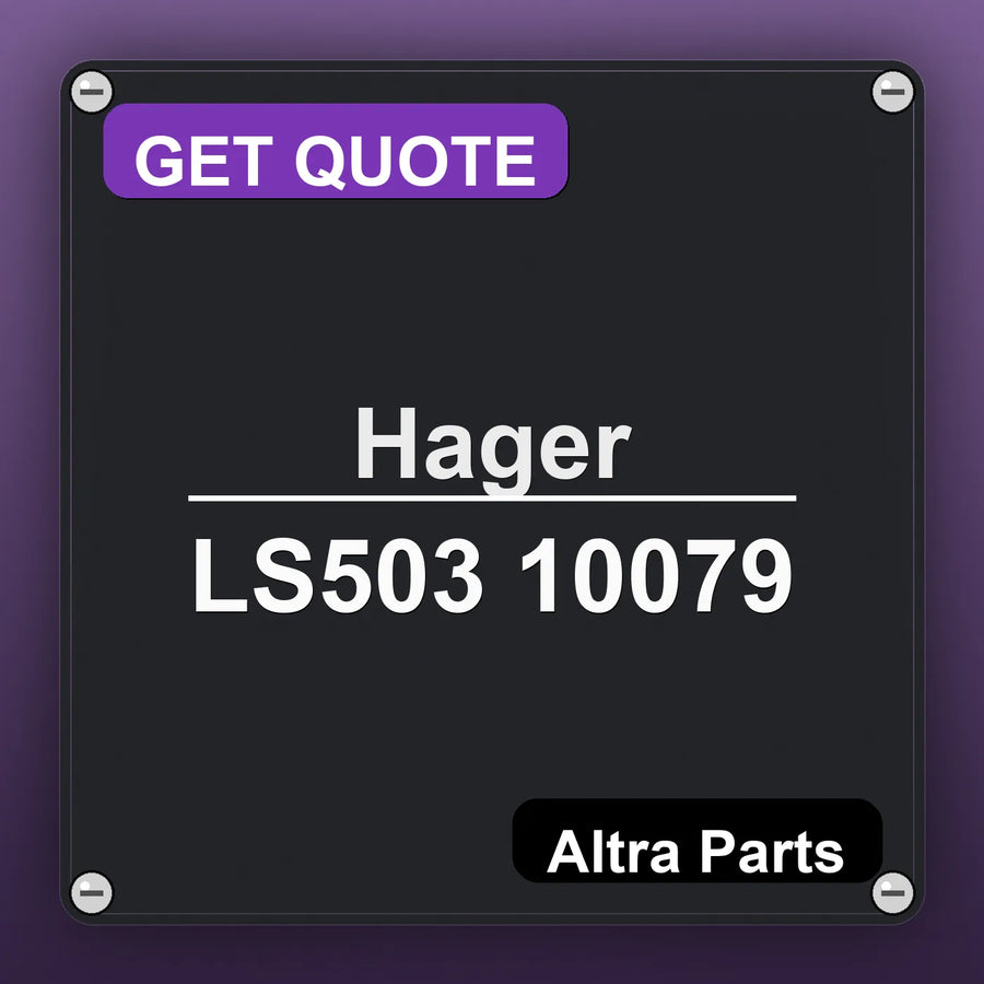 Hager LS503 10079 industrial nameplate style image – Altra Parts. GET QUOTE.
