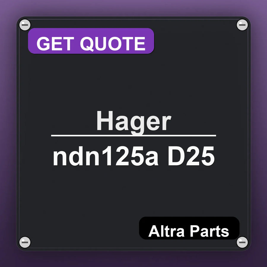 Hager ndn125a D25 industrial nameplate style image – Altra Parts. GET QUOTE.