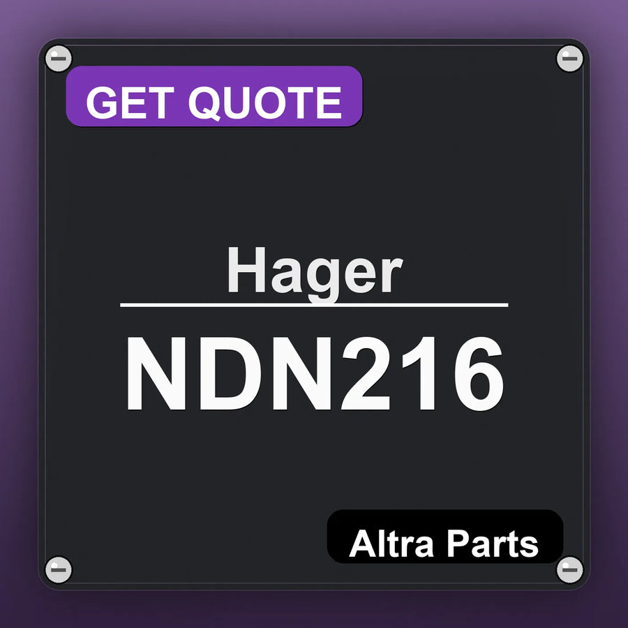 Hager NDN216 industrial nameplate style image – Altra Parts. GET QUOTE.