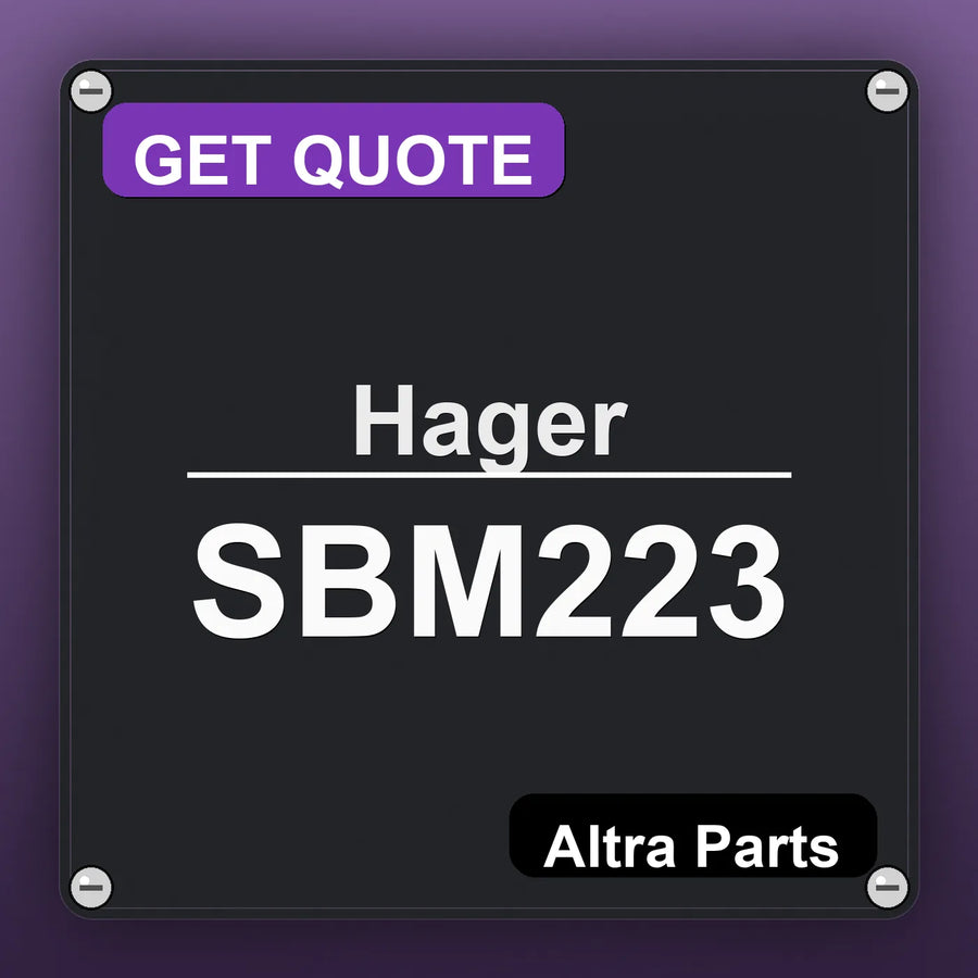 Hager SBM223 industrial nameplate style image – Altra Parts. GET QUOTE.