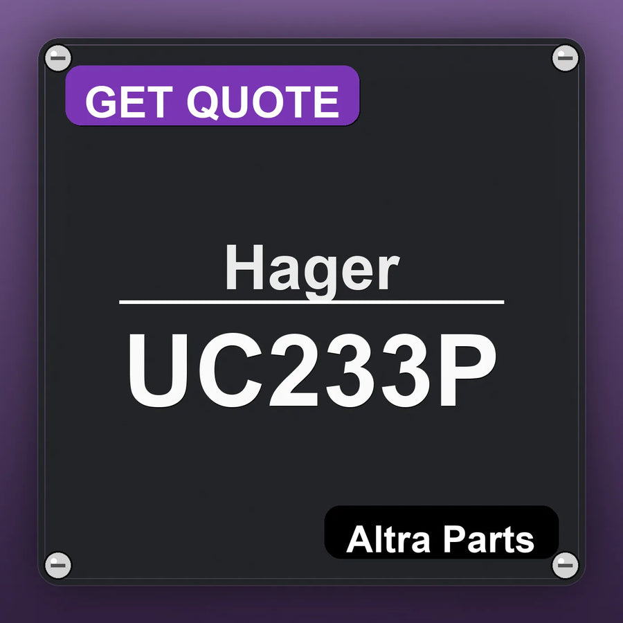 Hager UC233P industrial nameplate style image – Altra Parts. GET QUOTE.