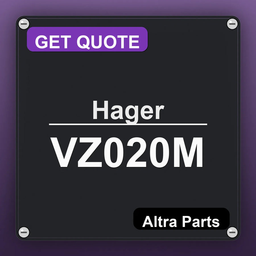Hager VZ020M industrial nameplate style image – Altra Parts. GET QUOTE.