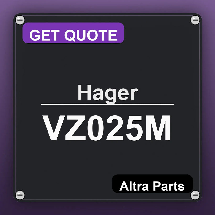 Hager VZ025M industrial nameplate style image – Altra Parts. GET QUOTE.