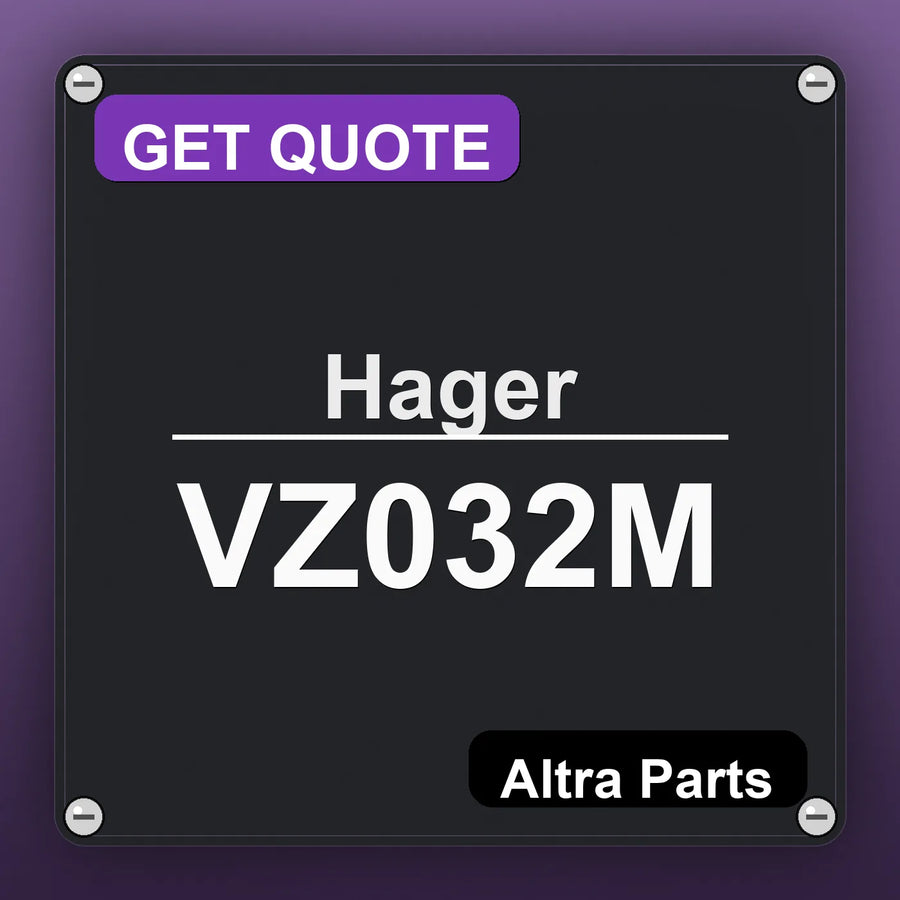 Hager VZ032M industrial nameplate style image – Altra Parts. GET QUOTE.