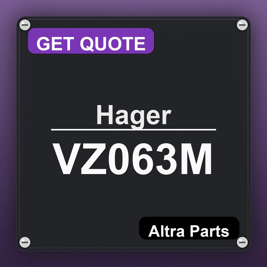 Hager VZ063M industrial nameplate style image – Altra Parts. GET QUOTE.