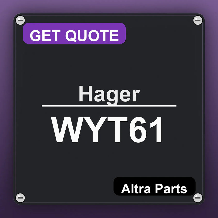 Hager WYT61 industrial nameplate style image – Altra Parts. GET QUOTE.