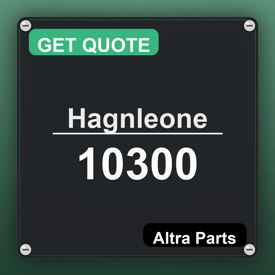 Hagnleone 10300 industrial nameplate style image – Altra Parts. GET QUOTE.