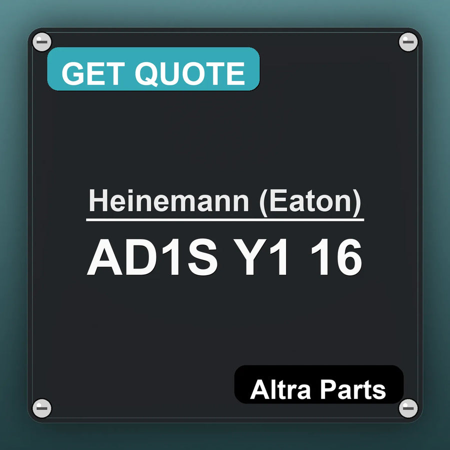 Heinemann (Eaton) AD1S Y1 16 industrial nameplate style image – Altra Parts. GET QUOTE.