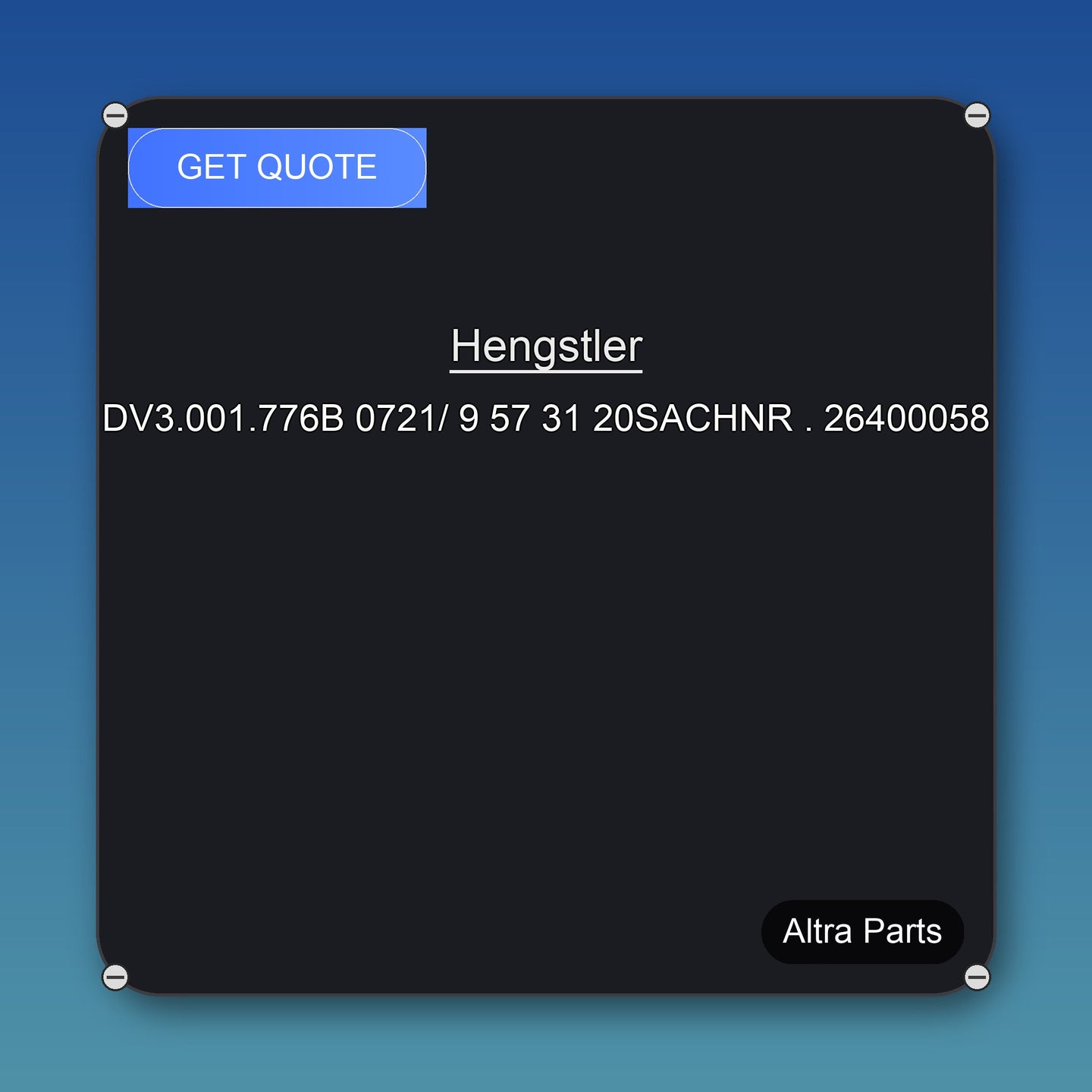 Hengstler DV3.001.776B 0721/ 9 57 31 20SACHNR . 26400058 industrial spare part – fast international delivery & worldwide shipping