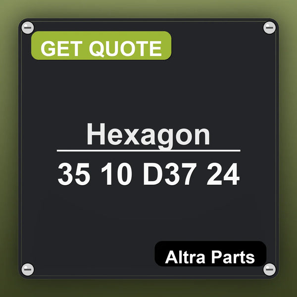 Hexagon 35 10 D37 24 industrial nameplate style image – Altra Parts. GET QUOTE.