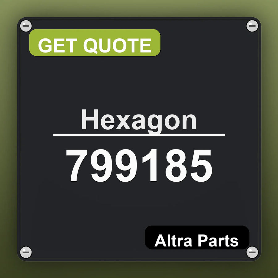 Hexagon 799185 industrial nameplate style image – Altra Parts. GET QUOTE.