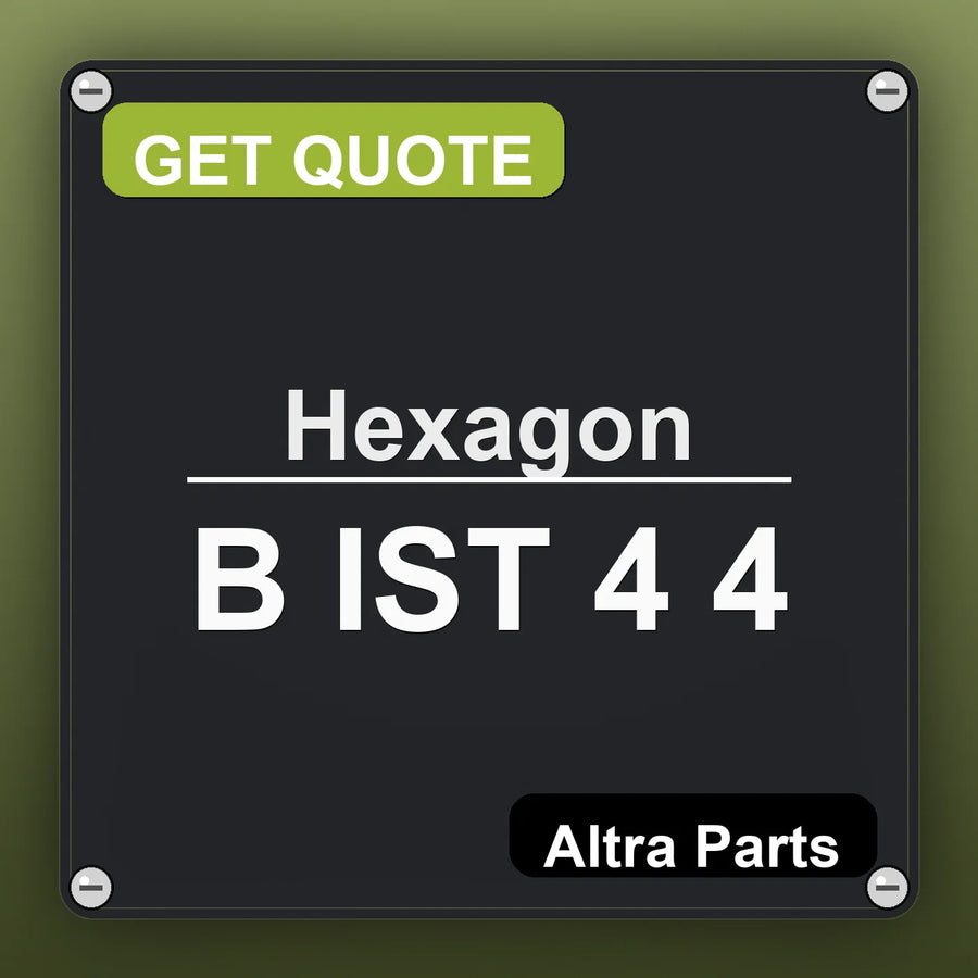 Hexagon B IST 4 4 industrial nameplate style image – Altra Parts. GET QUOTE.