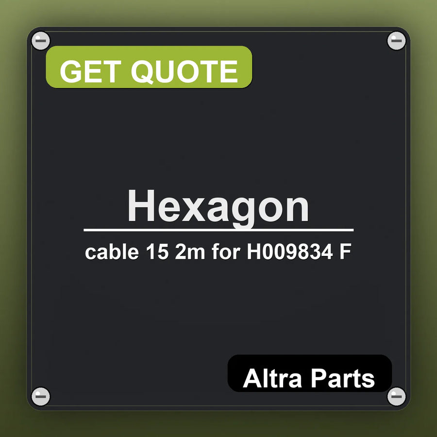 Hexagon cable 15 2m for H009834 F industrial nameplate style image – Altra Parts. GET QUOTE.