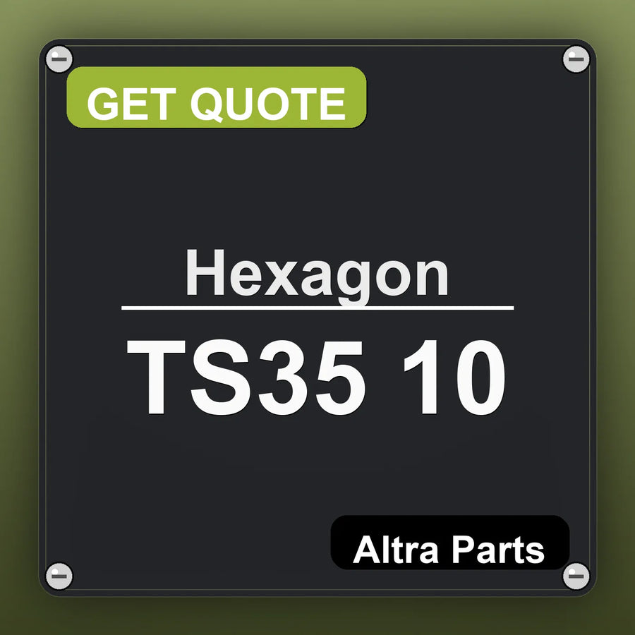 Hexagon TS35 10 industrial nameplate style image – Altra Parts. GET QUOTE.