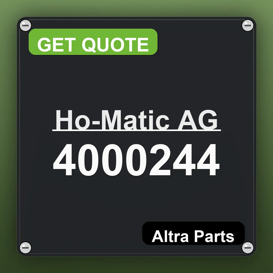 Ho-Matic AG 4000244 industrial nameplate style image – Altra Parts. GET QUOTE.
