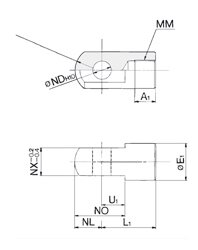 SMC I-MU05 Gelenkkopf