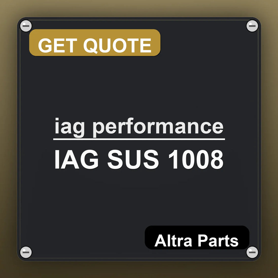 iag performance IAG SUS 1008 industrial nameplate style image – Altra Parts. GET QUOTE.