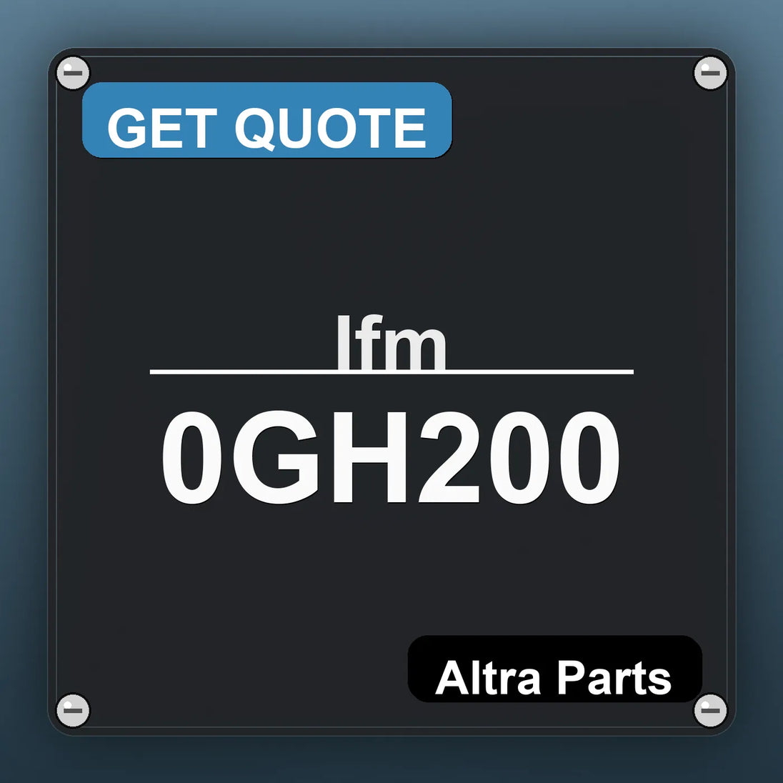 Ifm 0GH200 industrial nameplate style image – Altra Parts. GET QUOTE.