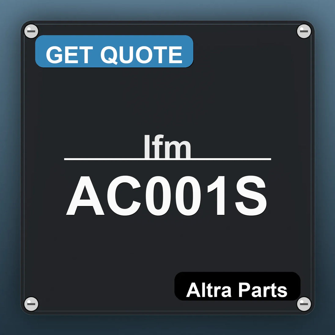 Ifm AC001S industrial nameplate style image – Altra Parts. GET QUOTE.