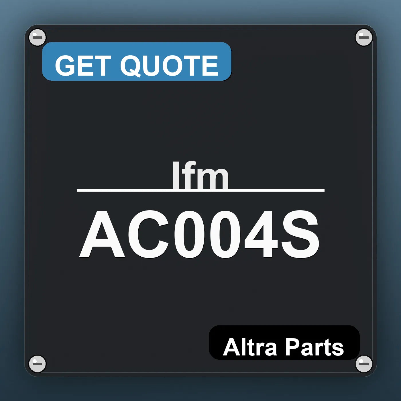 Ifm AC004S industrial nameplate style image – Altra Parts. GET QUOTE.