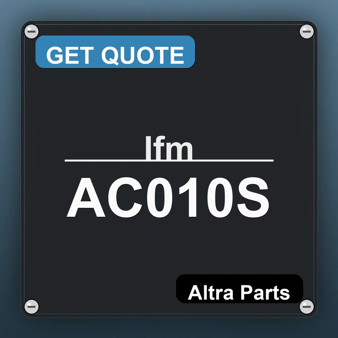 Ifm AC010S industrial nameplate style image – Altra Parts. GET QUOTE.
