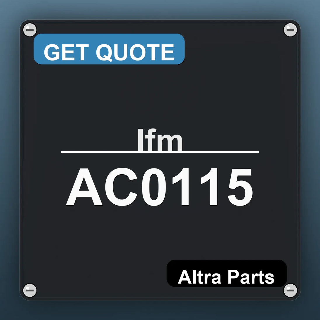 Ifm AC0115 industrial nameplate style image – Altra Parts. GET QUOTE.