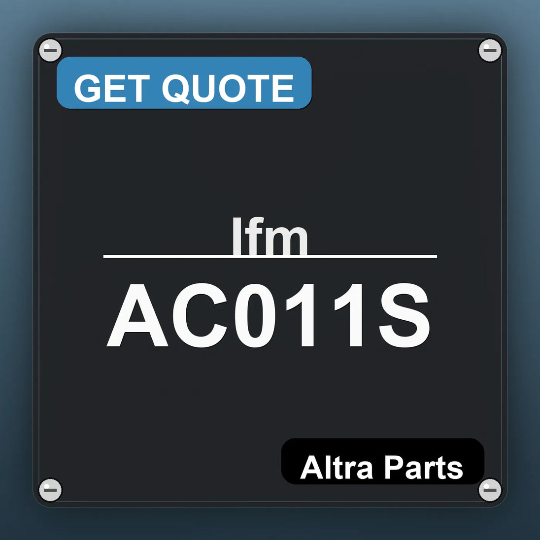 Ifm AC011S industrial nameplate style image – Altra Parts. GET QUOTE.