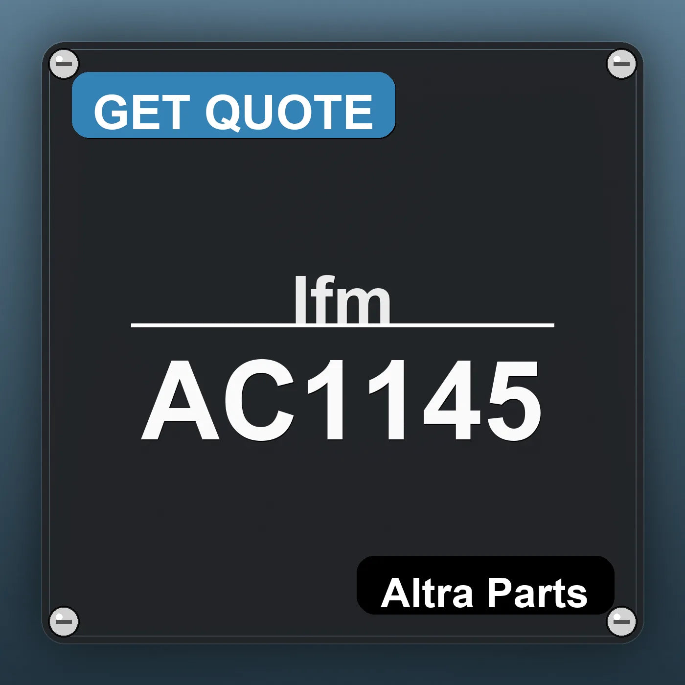 Ifm AC1145 industrial nameplate style image – Altra Parts. GET QUOTE.