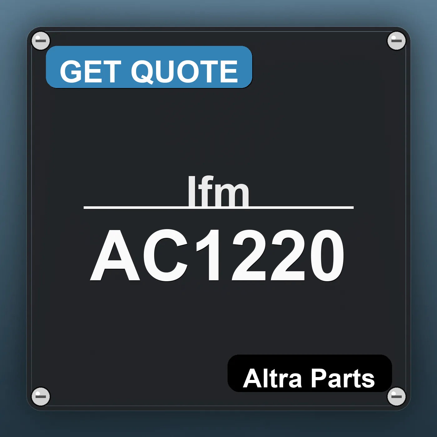 Ifm AC1220 industrial nameplate style image – Altra Parts. GET QUOTE.