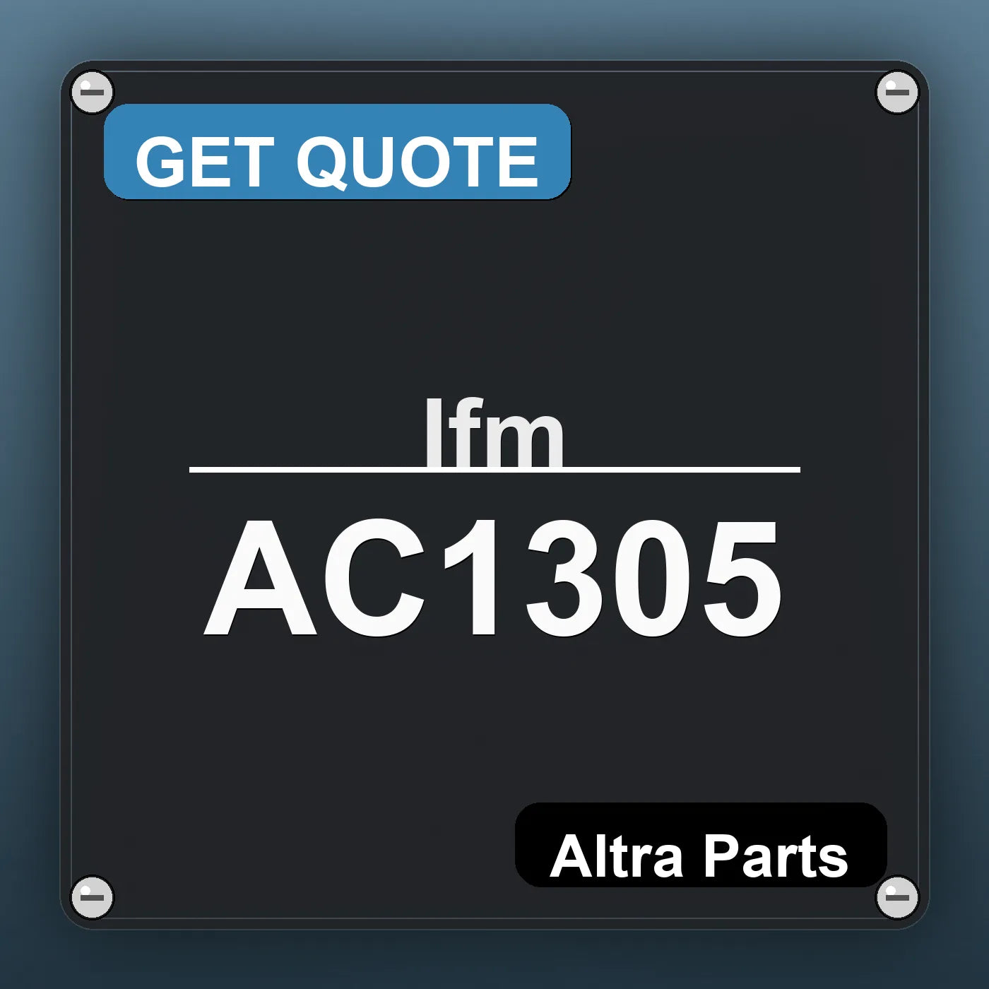 Ifm AC1305 industrial nameplate style image – Altra Parts. GET QUOTE.