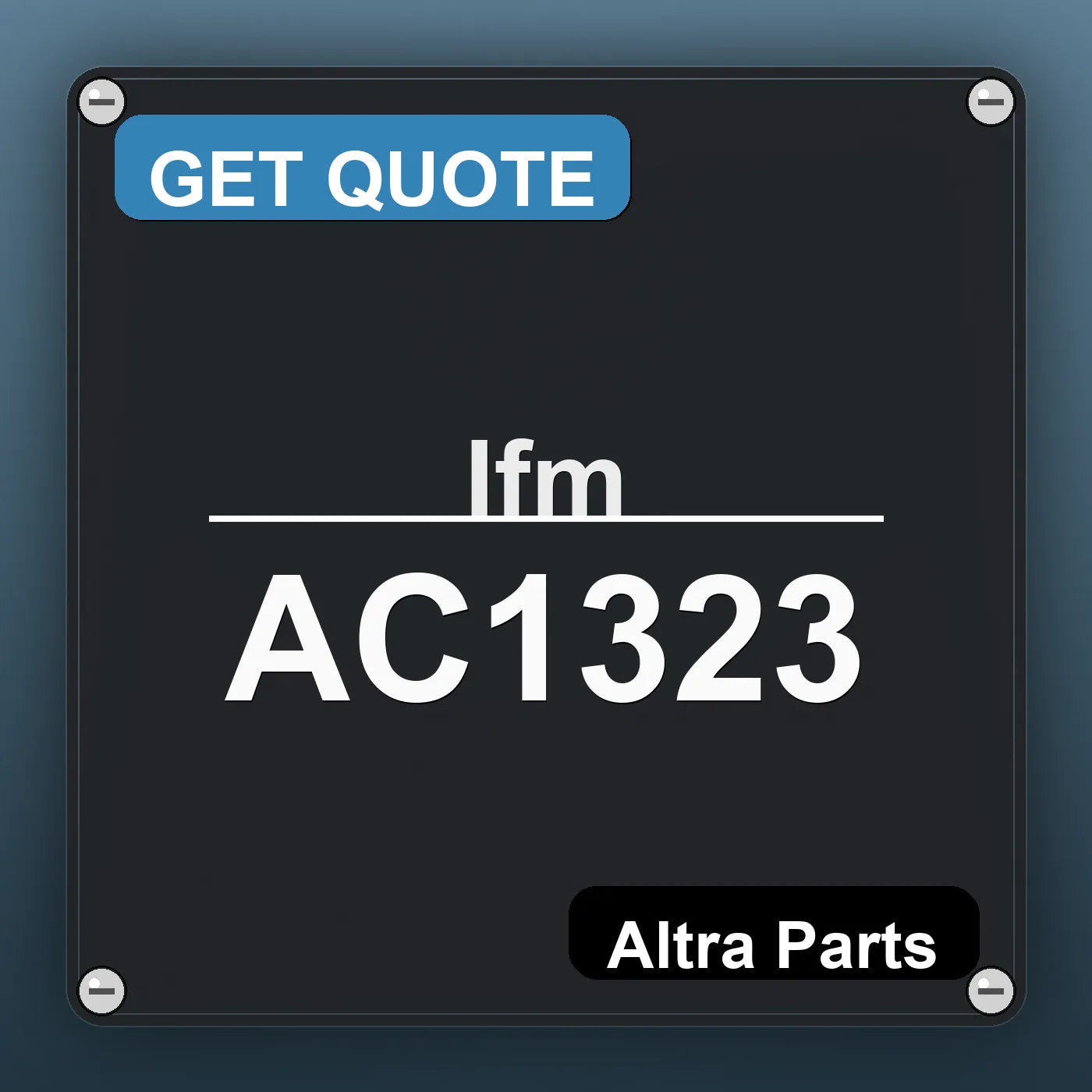 Ifm AC1323 industrial nameplate style image – Altra Parts. GET QUOTE.